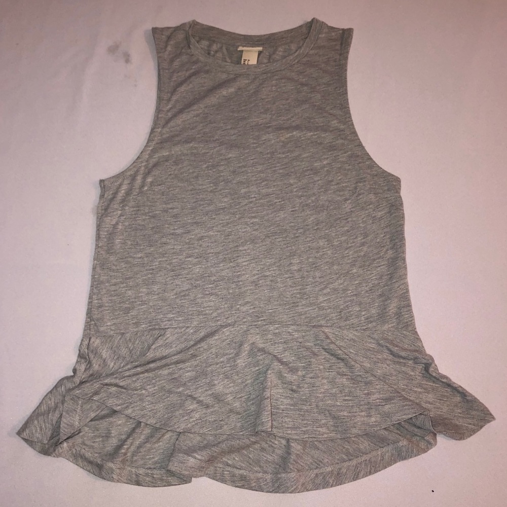 Gray Peplum Tank Top H&M